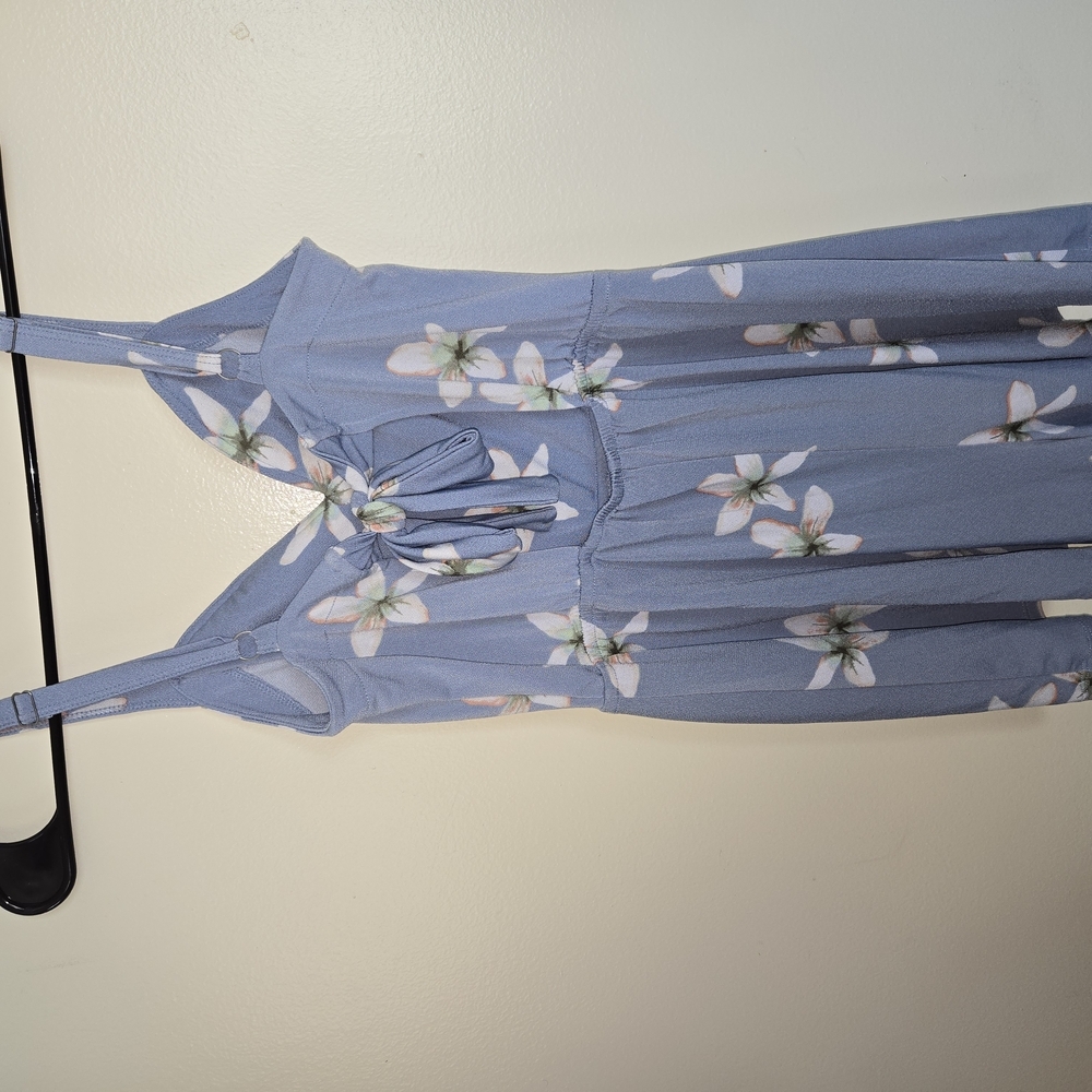 AEROPOSTALE Floral Blue Romper Sleeveless Size S - Picture 4 of 6